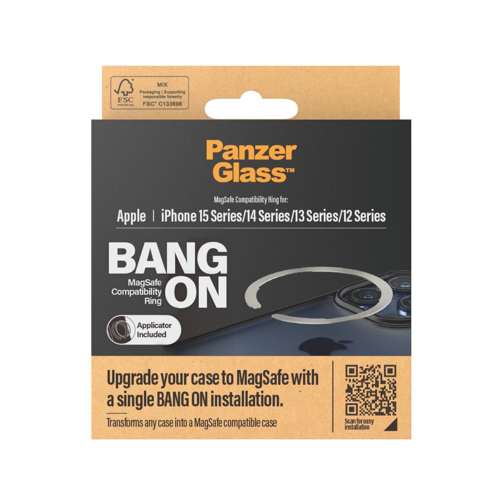 PanzerGlass® Bang On MagSafe Compatibility Ring iPhone 16 | 15 | 14 | 13 | 12